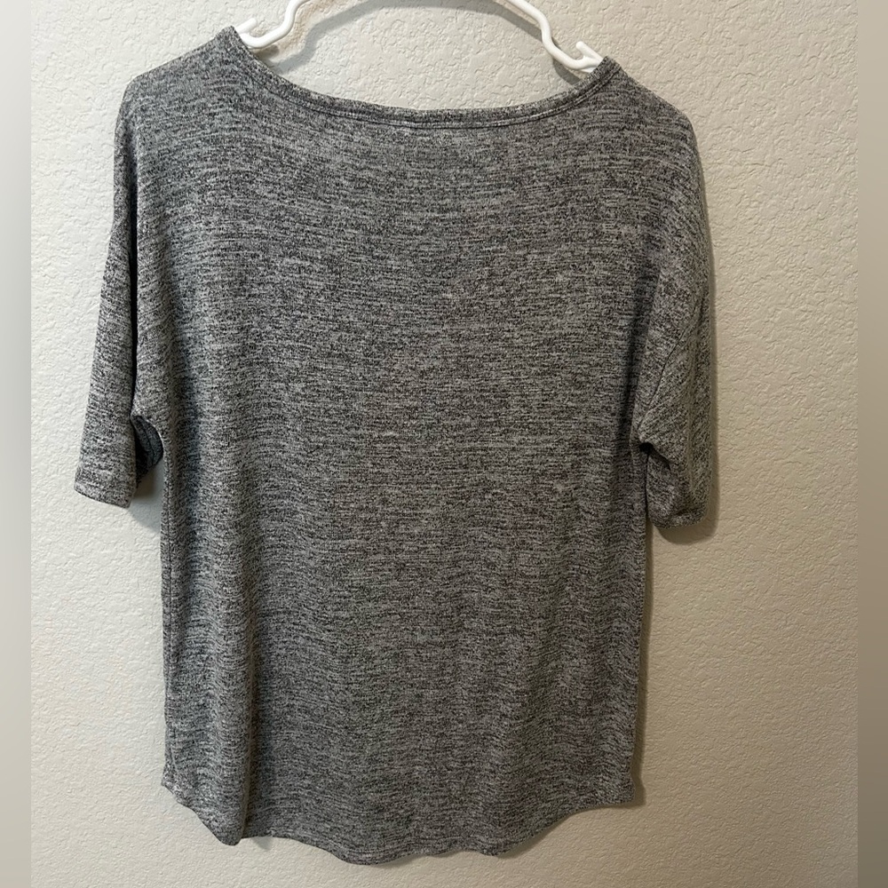 GAP Women's Grey Marl Dolman Sleeve Relaxed Fit Soft Knit T-Shirt Tee Top Size S - Picture 4 of 5